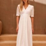 Aspiga Iris Dobby White Dress