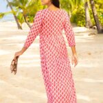 Aspiga Mykonos White & Red Maxi Dress Bck