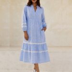 Aspiga Sadie Blue & White Stripe Dress