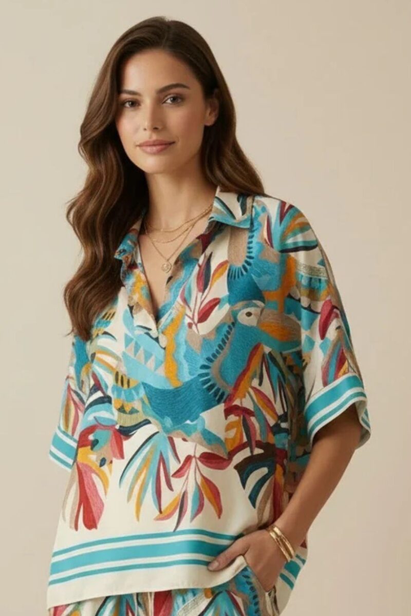 Deck by Decollage Pink & Turquoise Shirt 12240