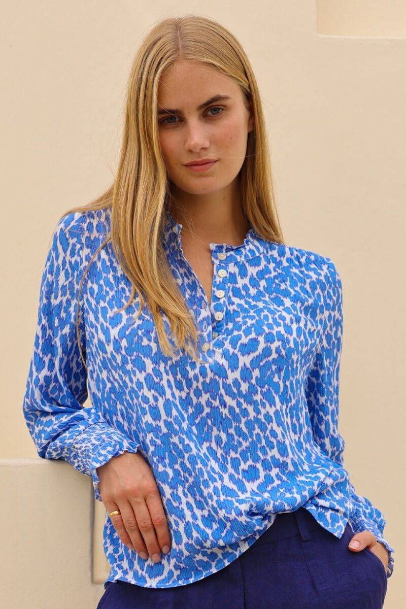 Aspiga Kaia White & Blue Blouse