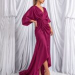 Kevan Jon Dark Rose Eugenia Wrap Dress
