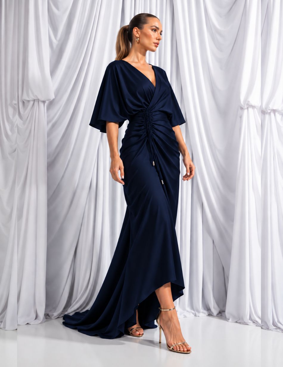 Kevan Jon Eugenia Navy Wrap Dress