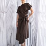 Kevan Jon Marcia Asym Cocoa Dress