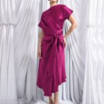 Kevan Jon Marcia Asym Dark Rose Dress