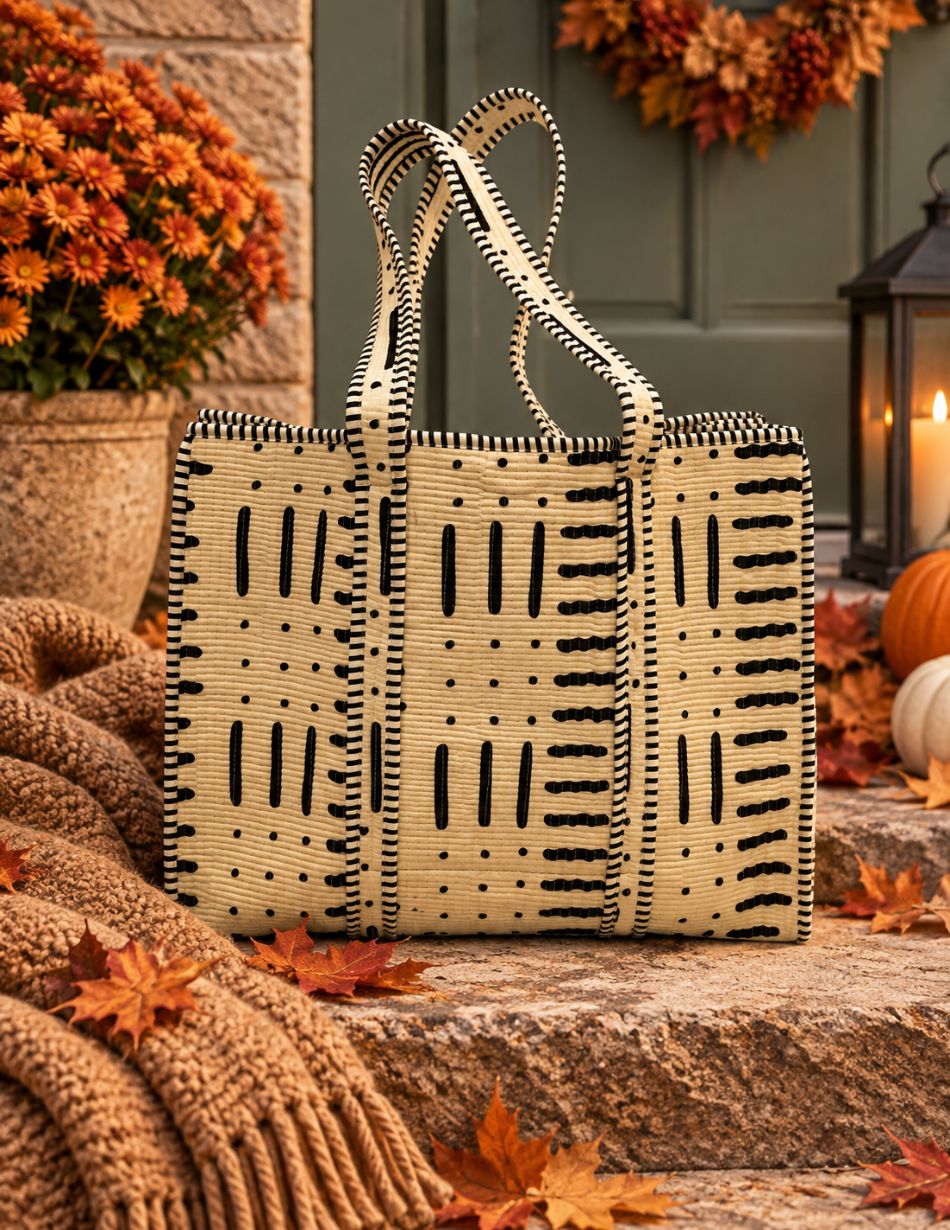 black-and-cream-shopper-bag