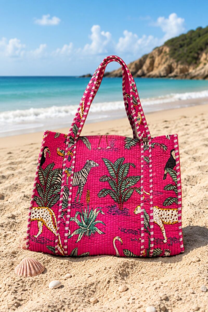 pink-cheetah-beach-bag