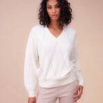 Alison Sheri Argyle Cream Jumper A48001