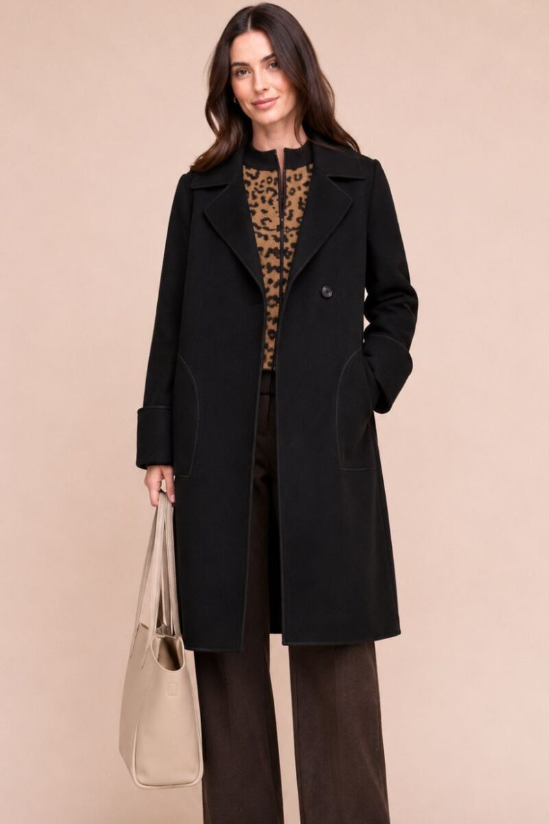 Alison Sheri Black Coat A48363