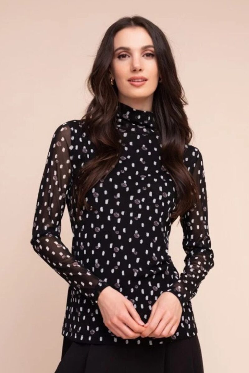 Alison Sheri Black Spot Blouse A48390