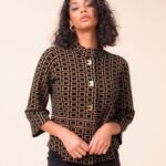 Alison Sheri Geo Print Cardigan A48150