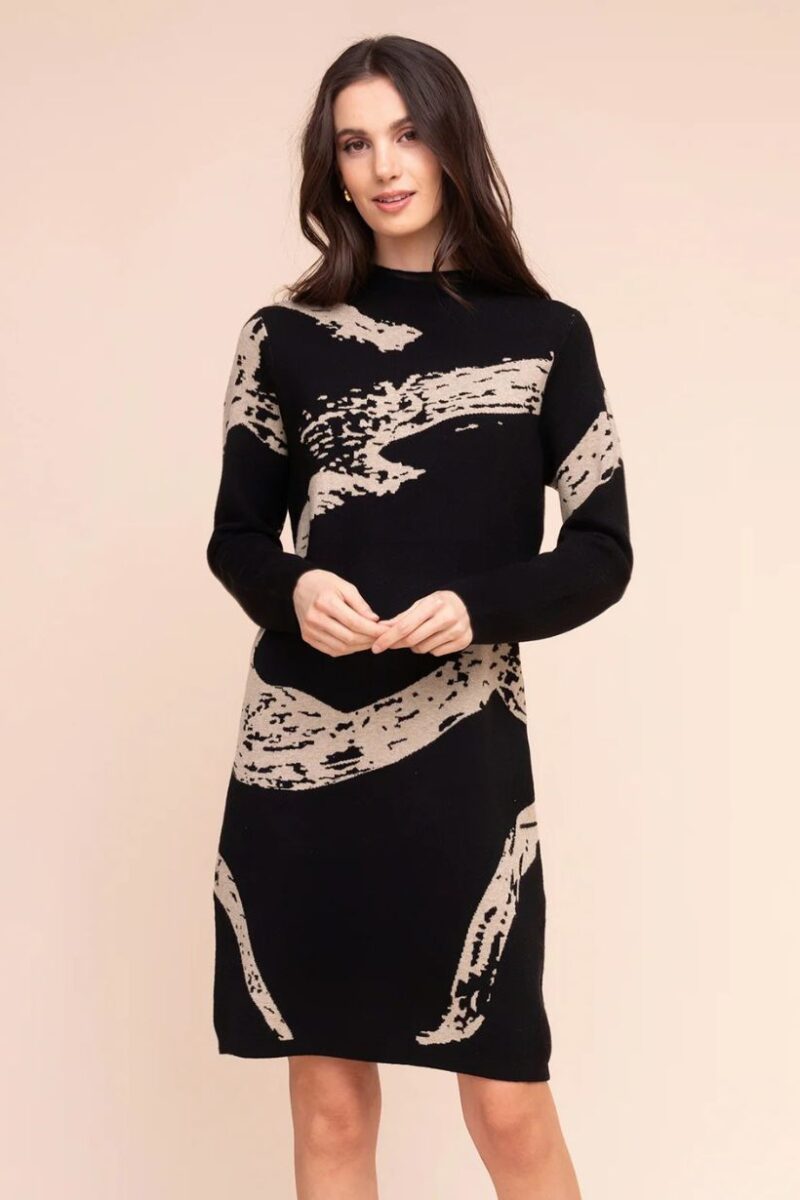 Alison Sheri Knitted Black Dress A48075