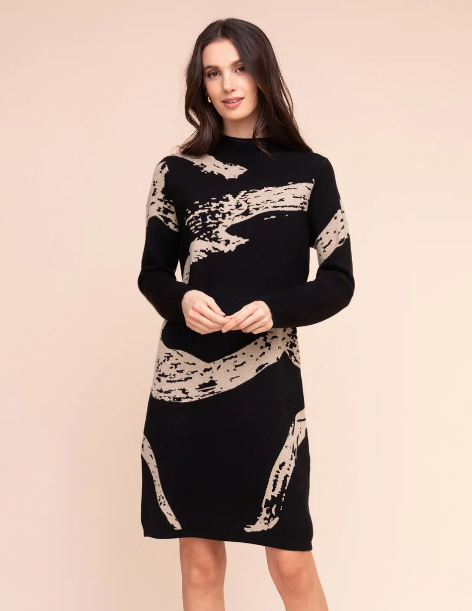 Alison Sheri Knitted Black Dress A48075 Alison Sheri Knitted Black Dress A48075