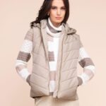 Alison Sheri Sand Padded Hooded Gilet A48032