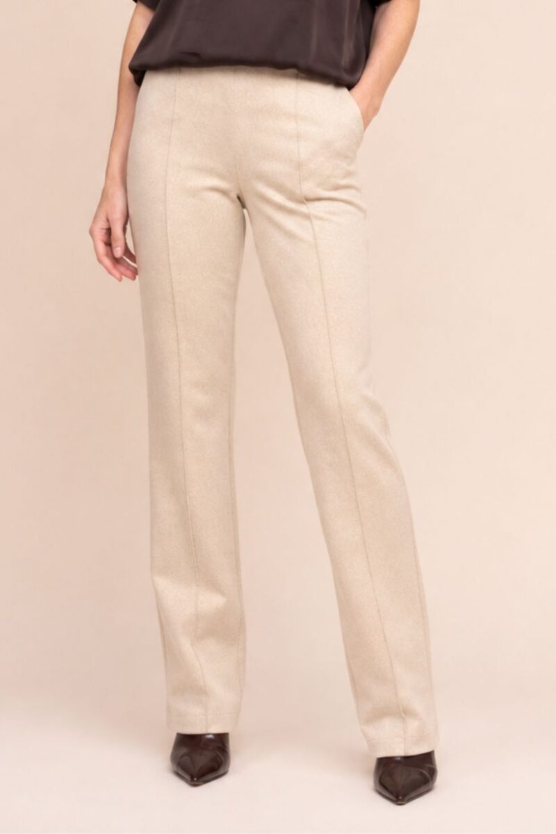 Alison Sheri Tweed Beige Trouser A48162
