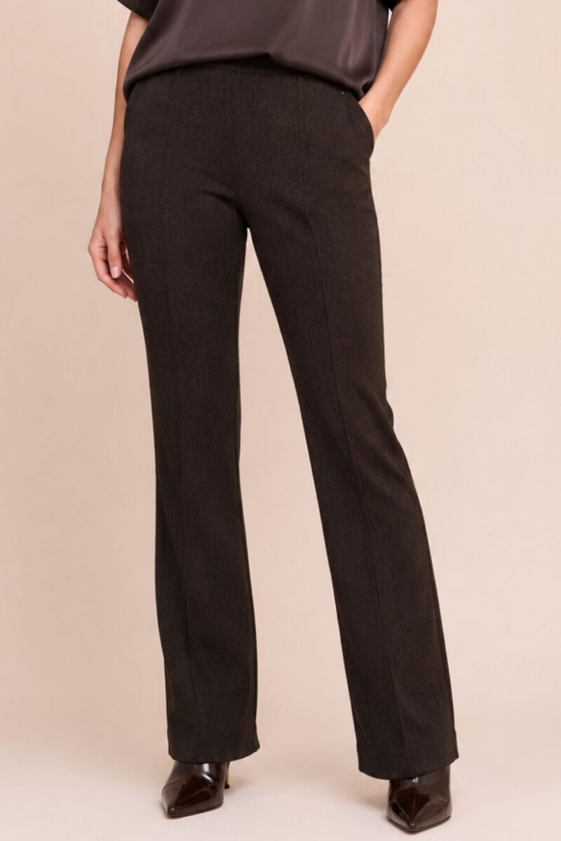 Alison Sheri Tweed Chocolate Trouser A48162 Det