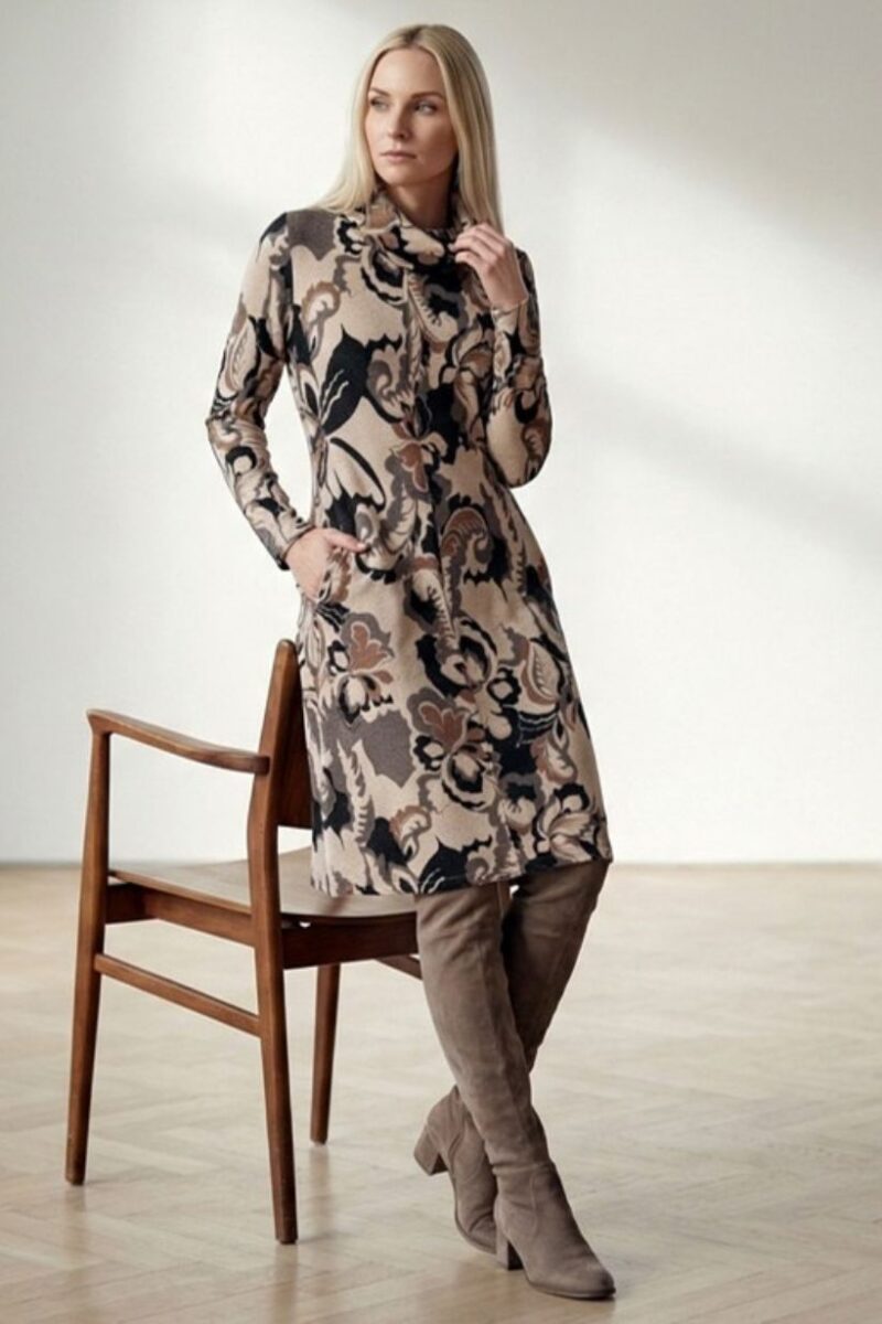 Allison Beige Knit Dress 61330