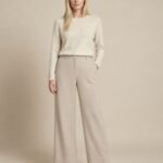 Allison Ivory Wide Leg Trousers 2851