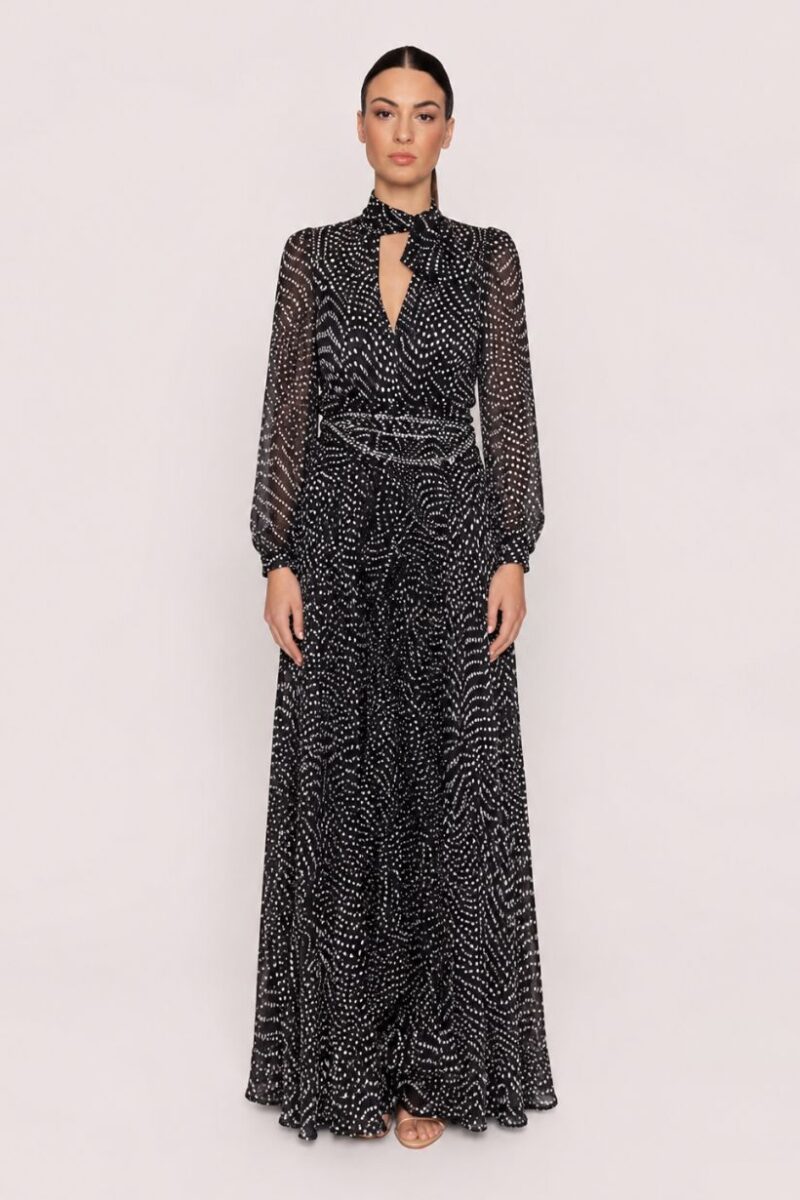 Carla Ruiz 53025 Black Pleated Dress