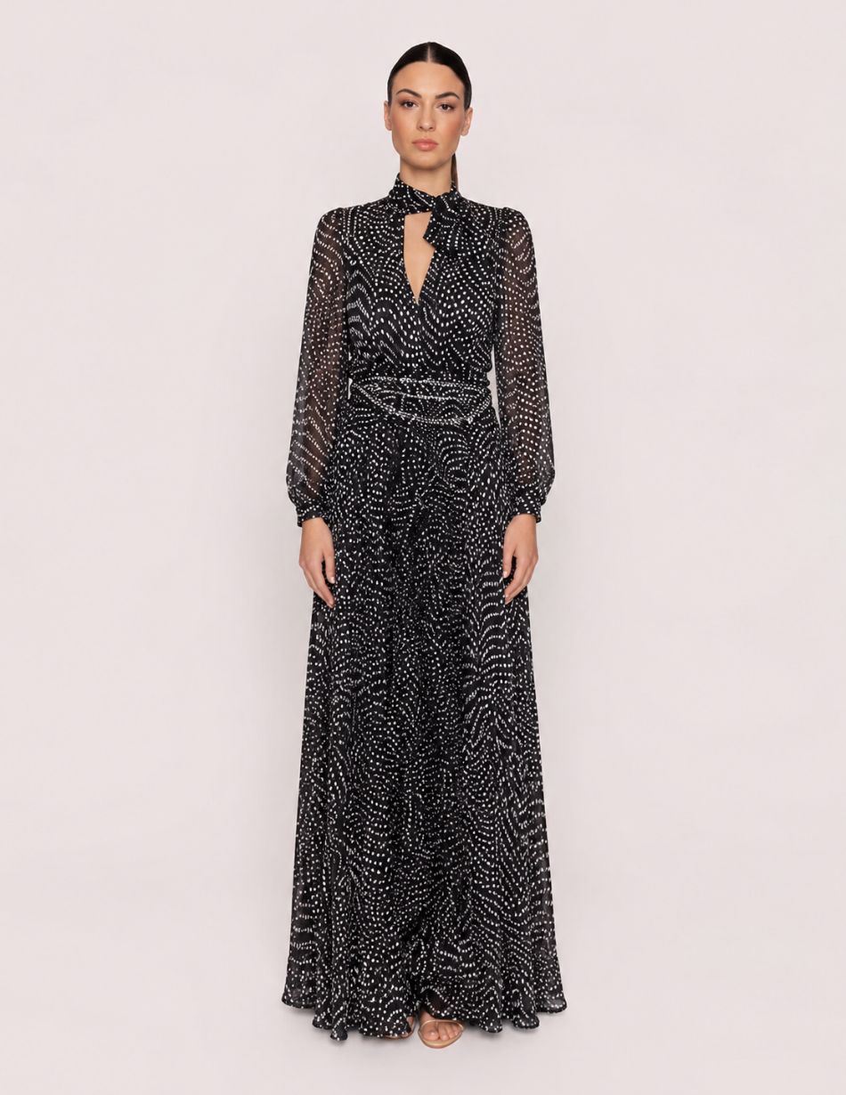 Carla Ruiz 53025 Black Pleated Dress