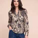 Robell Hannah Camel Blouse