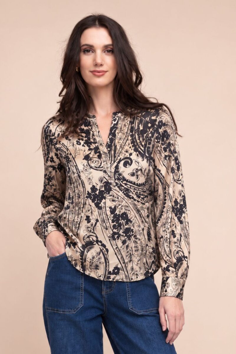 Robell Hannah Camel Blouse