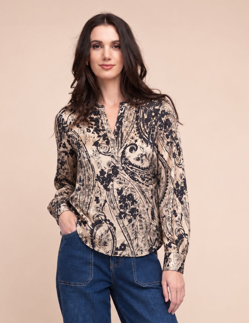 Robell Hannah Camel Blouse
