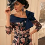 Veni Infantino 992801 Navy Sequin Bardot Dress Detail