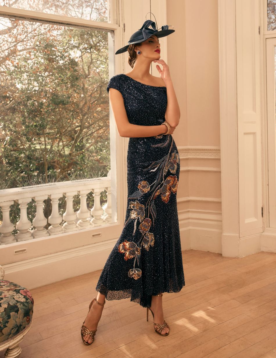 Veni Infantino 992803 Navy Sequin Flower Dress