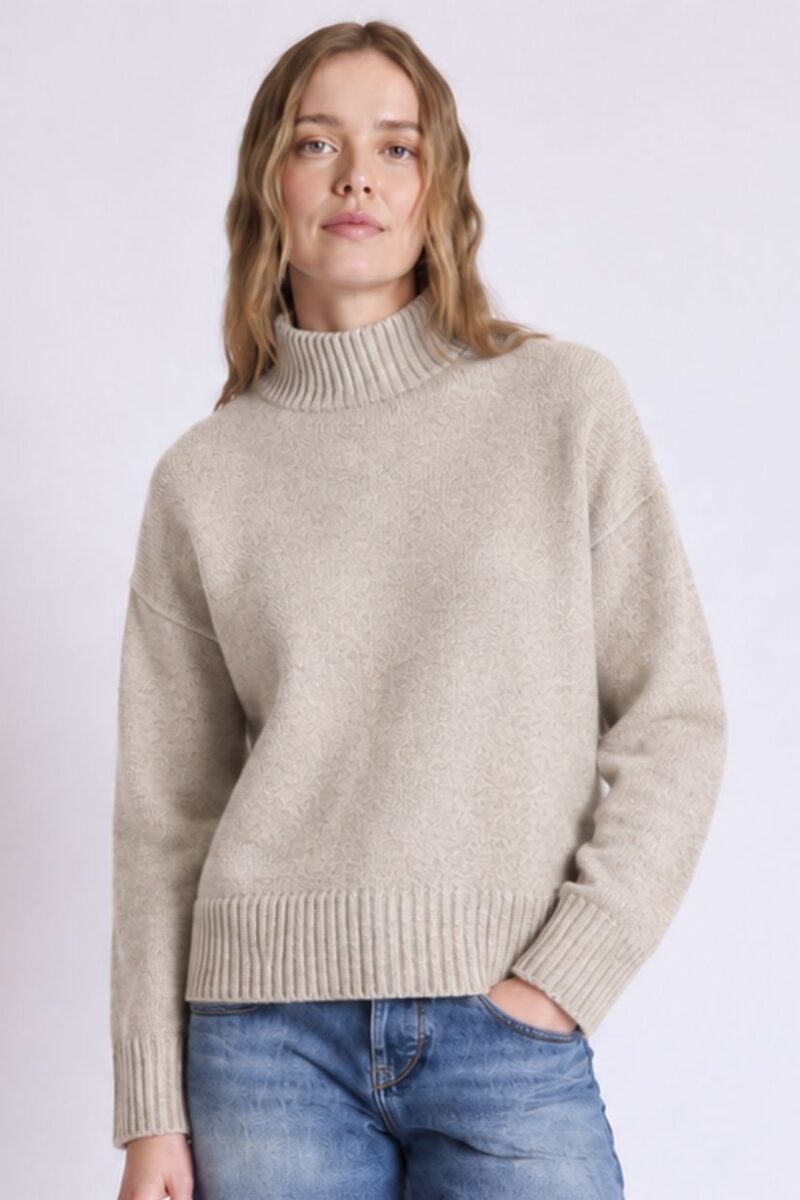 Absolut Cashmere Wheat Zora Roll Neck