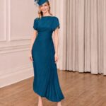 John Charles 66809A Teal Dress