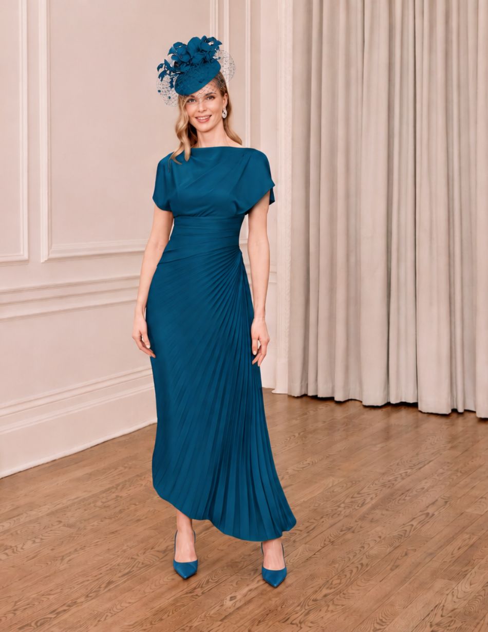 John Charles 66809A Teal Dress