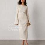 Maisonel ME3197 Latte Embellished Dress