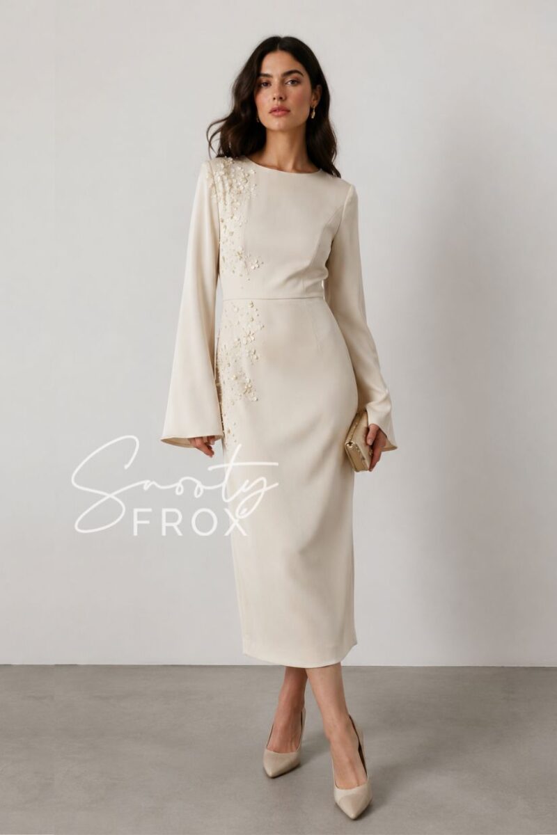 Maisonel ME3197 Latte Embellished Dress