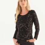 Dolcezza Black & Gold Fitted Top 76130