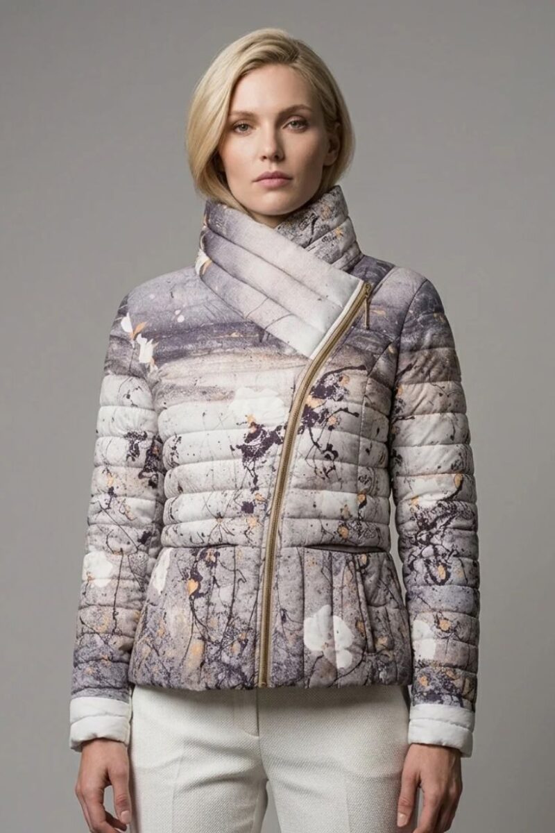 Dolcezza Fitted Puffa Jacket Neutral 76825
