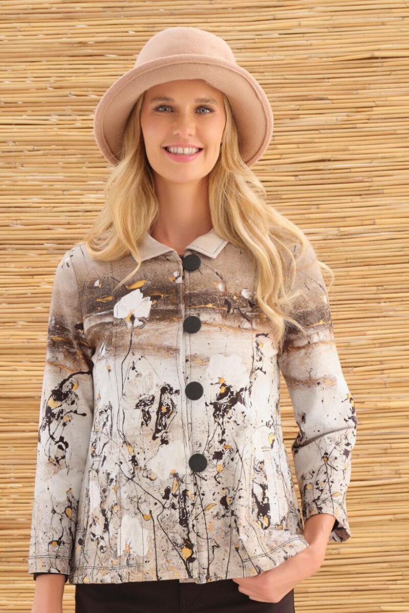 Dolcezza Neutral Buttoned Jacket 76606