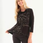 Dolcezza Oversized Black & Gold Top