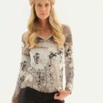 Dolcezza Printed Long Sleeve Top 76600