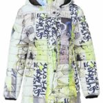 Dolcezza Puffer Jacket Lime Graffiti 76819 Front