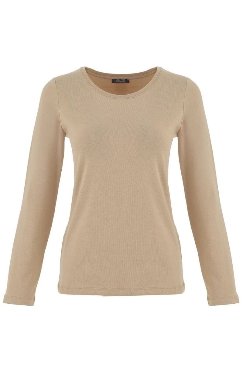 Dolcezza Taupe Long Sleeve Top