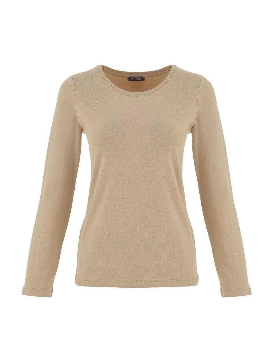 Dolcezza Taupe Long Sleeve Top
