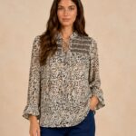 Elan Animal Print Blouse CFP11716