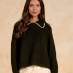 Elan Black Knitted Jumper SW11752