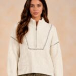 Elan Chunky Knit Off White Jumper