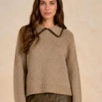 Elan Knitted Jumper Mocha SW11752