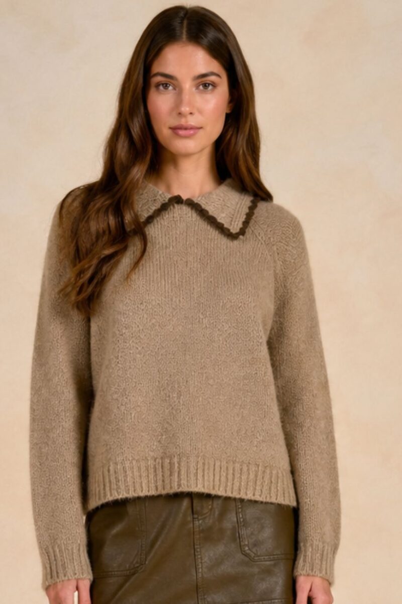Elan Knitted Jumper Mocha SW11752