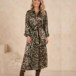 Elan Satin Shirt Dress SP50306