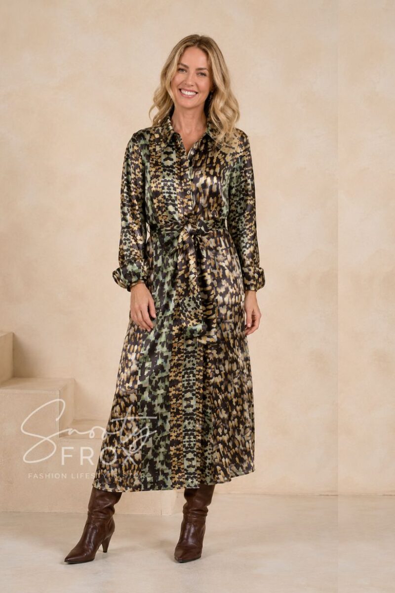 Elan Satin Shirt Dress SP50306