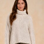 Elan Stone Rollneck Fringe Jumper SWF11734